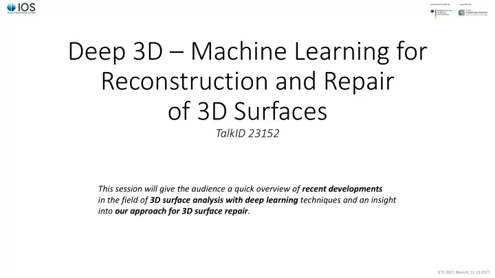 reconstruction and repair
