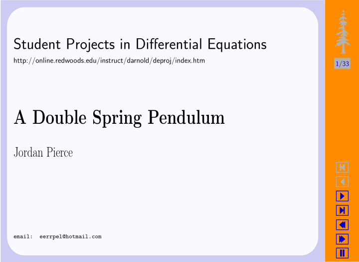 a double spring pendulum