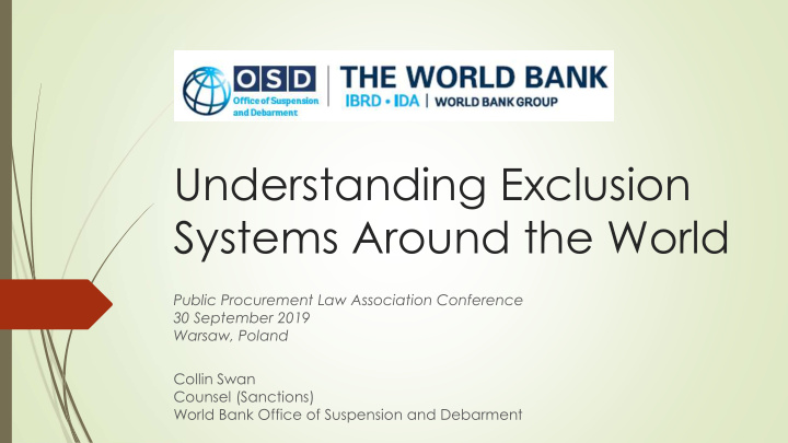 understanding exclusion systems around the world