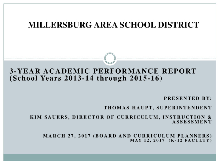 millersburg area school district