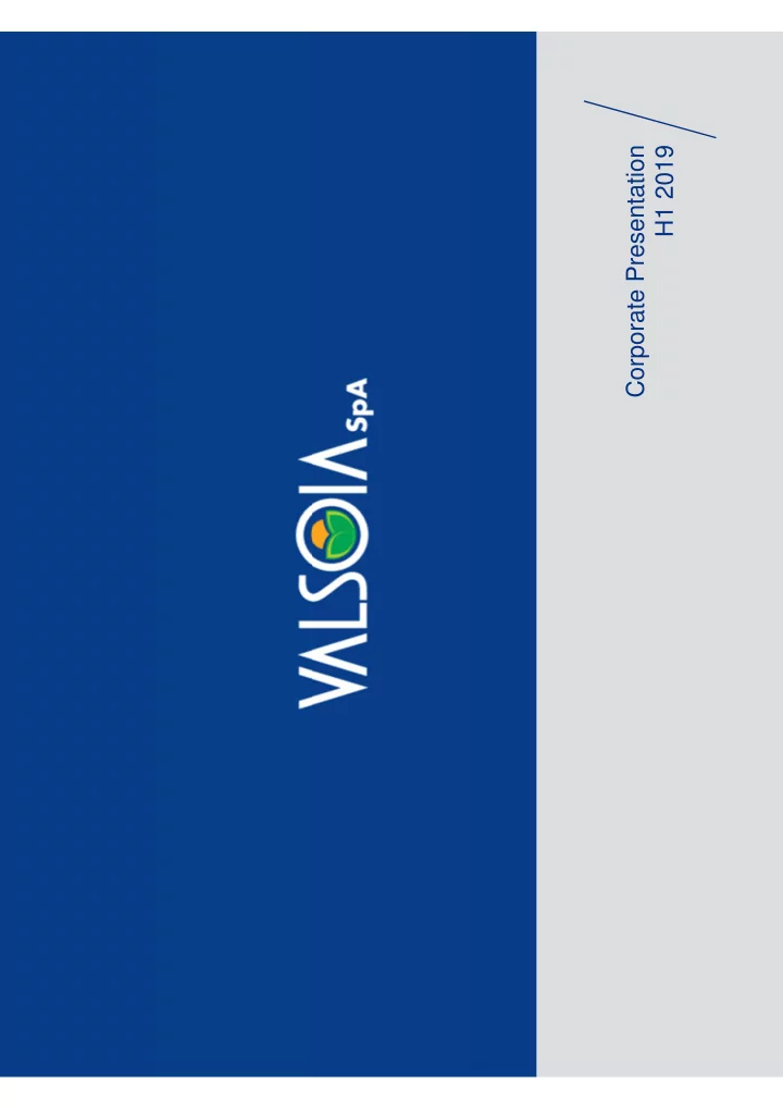 h1 2019 corporate presentation agenda