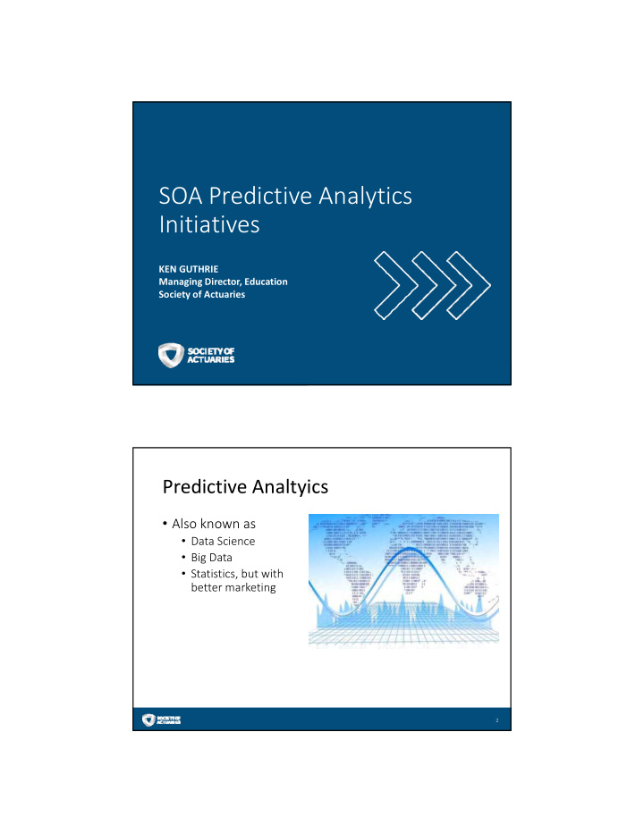 soa predictive analytics initiatives