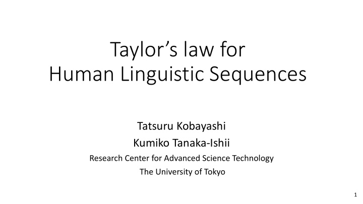 taylor s law for human linguistic sequences