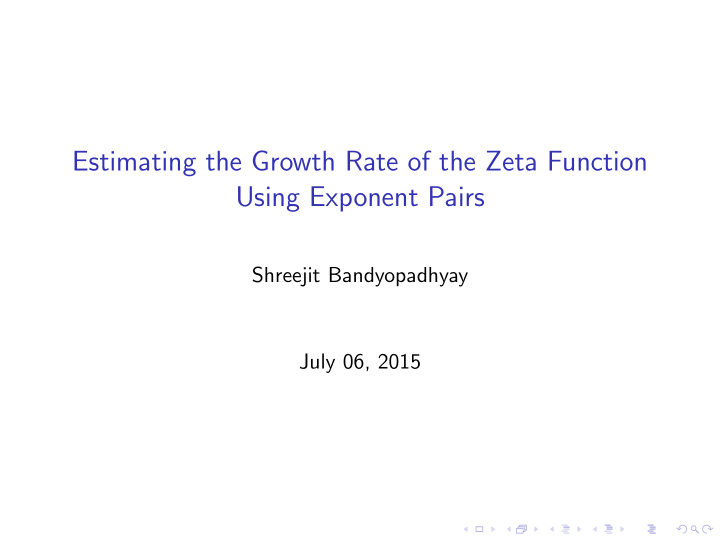 estimating the growth rate of the zeta function using