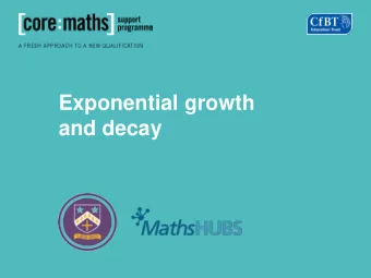 Exponential growth  and decay  The function of growth and decay  Changing shape  How does changing