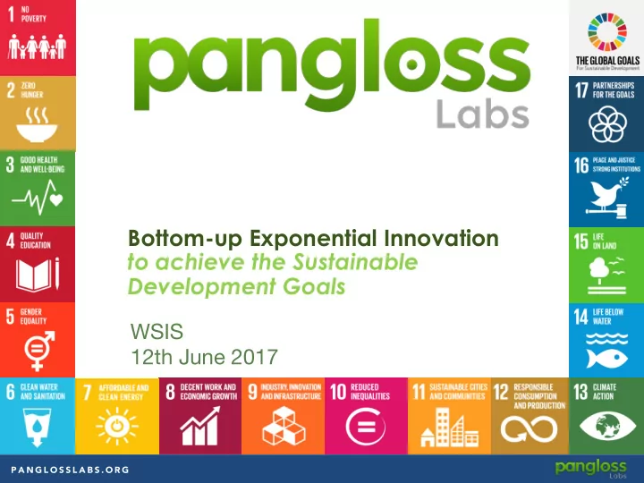 bottom up exponential innovation to achieve the