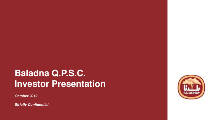 baladna q p s c investor presentation