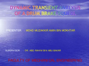 FACULTY OF MECHANICAL ENGINEERING  PRESENTATION OUTLINE  PRESENTATION OUTLINE  INTRODUCTION