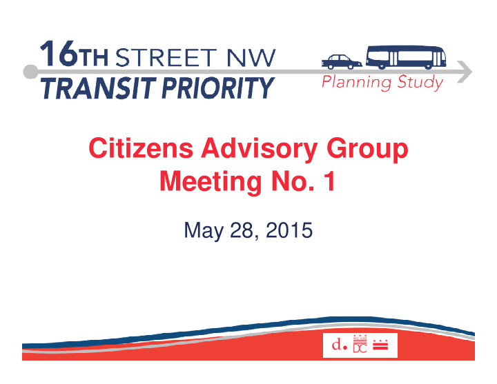 citizens advisory group meeting no 1