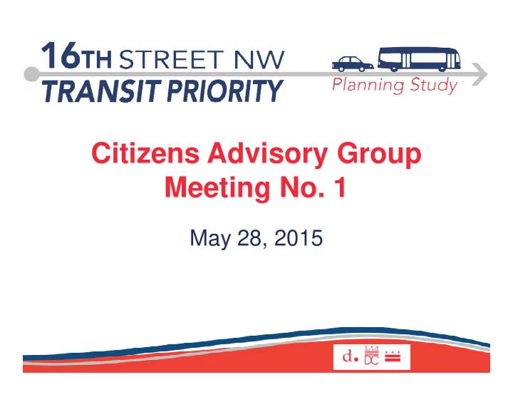 citizens advisory group meeting no 1