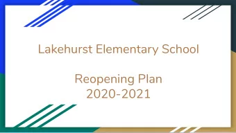 Lakehurst Elementary School  Reopening Plan  2020-2021  Reopening Plan: Phase 1  This document is
