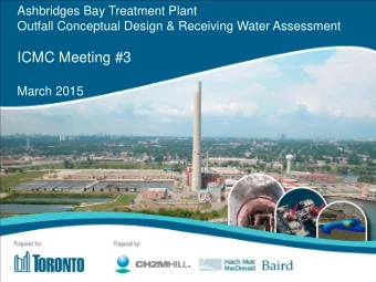 ICMC Meeting #3  March 2015  MEETING AGENDA  Introduction of ICMC &amp; Project Team  Meeting