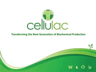 Transforming the Next Generation of Biochemical Production  $1.6bn market  projected to grow at