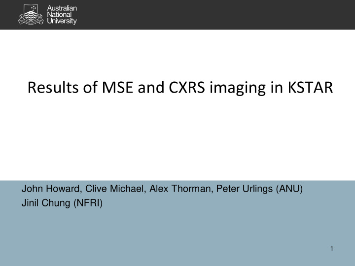 results of mse and cxrs imaging in kstar