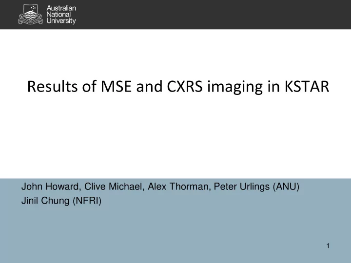 results of mse and cxrs imaging in kstar