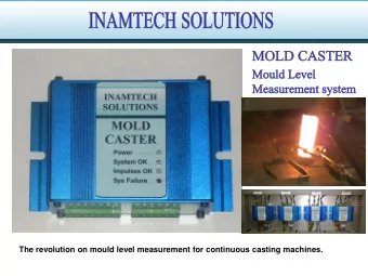 The revolution on mould level measurement for continuous casting machines.  System overview  in