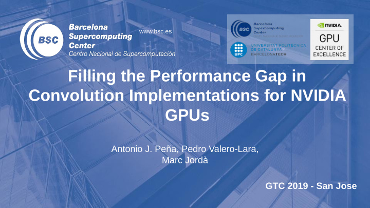 filling the performance gap in convolution