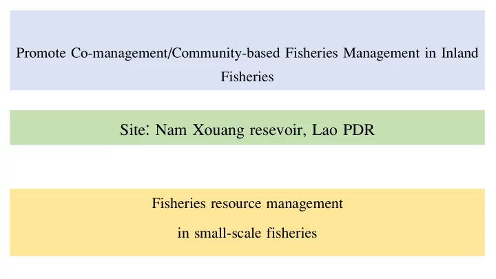 site nam xouang resevoir lao pdr