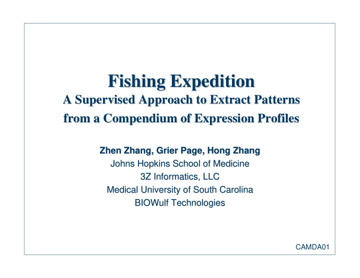 fishing expedition fishing expedition