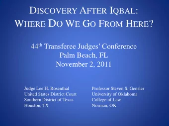 Hickman v. Taylor , 329 U.S. 495, 501 (1947 ) [T]he deposition-discovery rules are to be