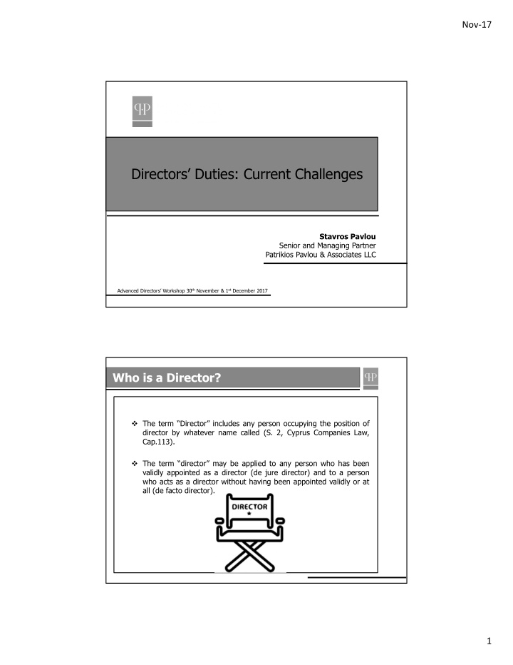 directors duties current challenges