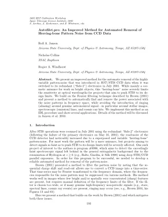 Autofilet.pro: An Improved Method for Automated Removal of  Herring-bone Pattern Noise from CCD