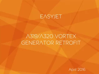 Easyjet  A319/A320 vortex  generator retrofit  April 2016  Retrofit of vortex generators  Fuel over