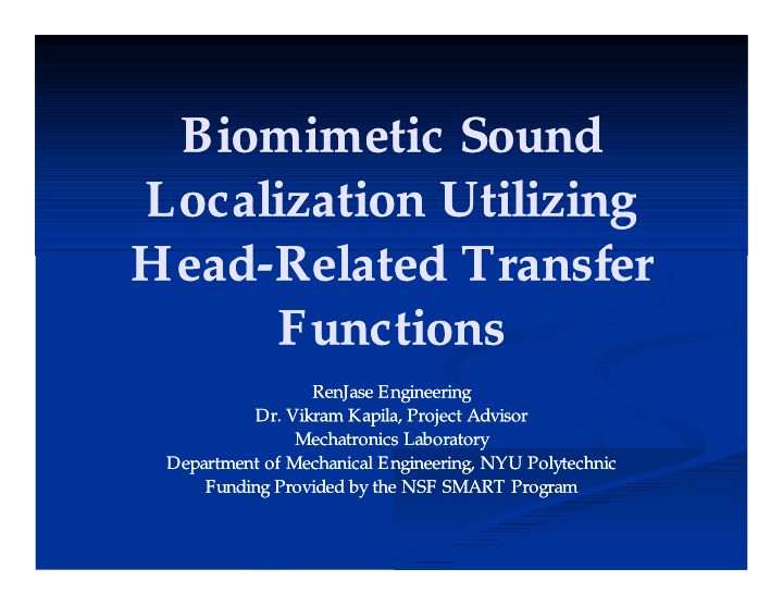 biomimetic sound biomimetic sound localization utilizing