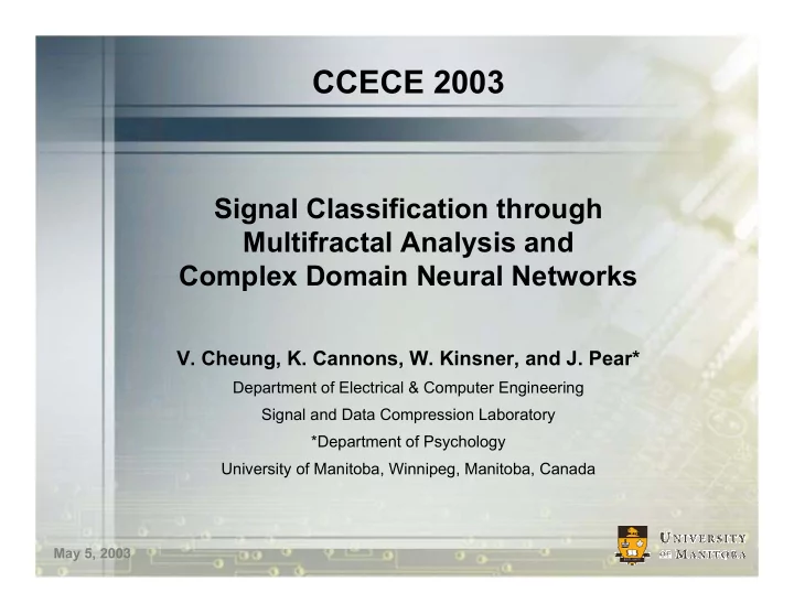 ccece 2003