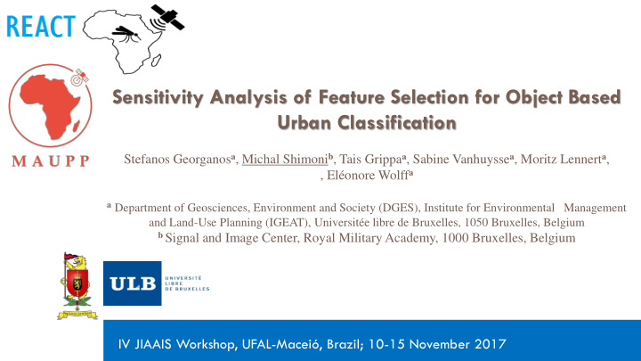 sensitivity analysis of feature selection for object
