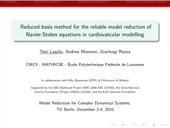 Reduced basis method for the reliable model reduction of  Navier-Stokes equations in cardiovascular