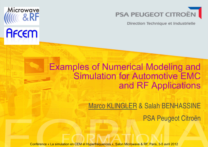 examples of numerical modeling and simulation for