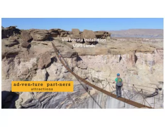 Via Ferrata Installation  USFS Lands  Fall protection includes an energy absorbing system in