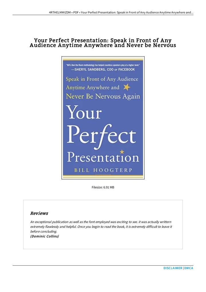 your perfect presentation speak in front of any your