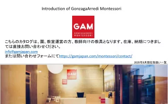 Introduction of GonzagaArredi Montessori