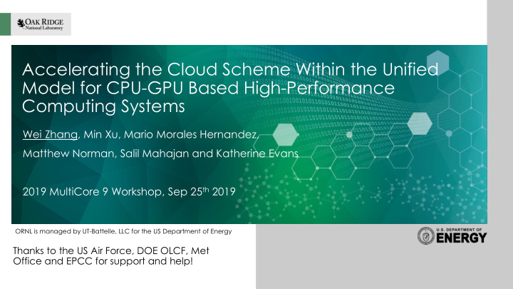 model for cpu gpu based high performance