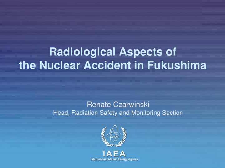 the nuclear accident in fukushima