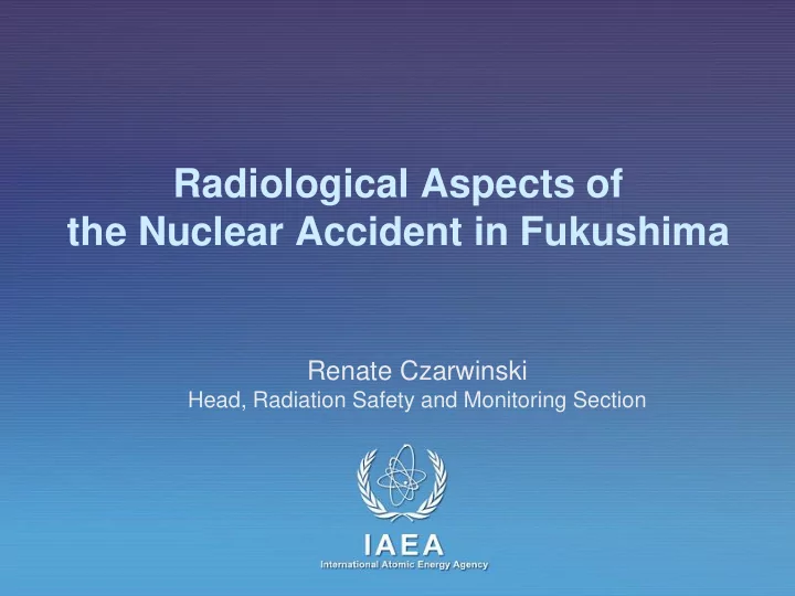 the nuclear accident in fukushima