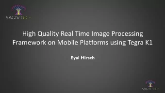 High Quality Real Time Image Processing Framework on Mobile Platforms using Tegra K1 Eyal Hirsch