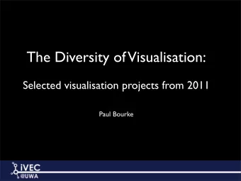 The Diversity of  Visualisation:  Selected visualisation projects from 2011  Paul Bourke  Contents