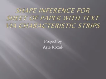 Project by  Arie Kozak  Given photograph with sheet of paper with  text only, infer shape of the