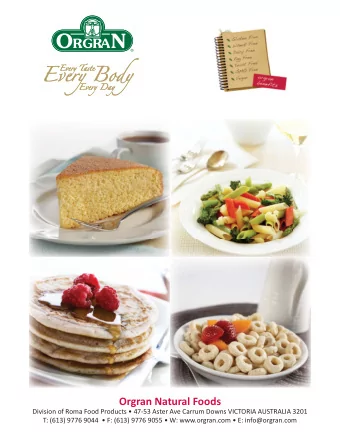 Orgran Natural Foods