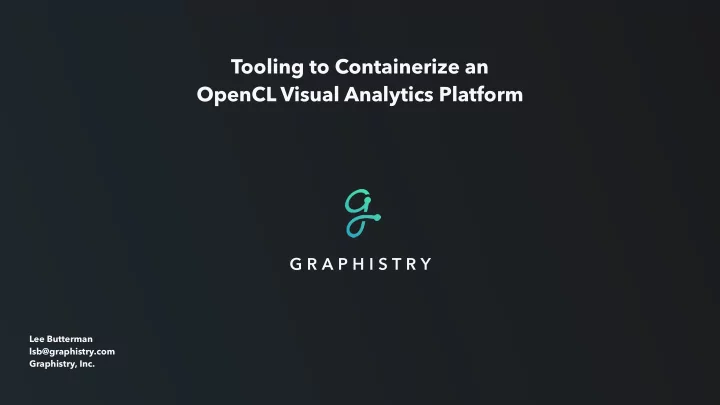 opencl visual analytics platform