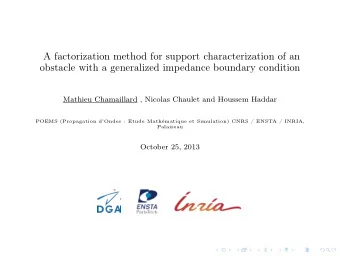 A factorization method for support characterization of an  obstacle with a generalized impedance