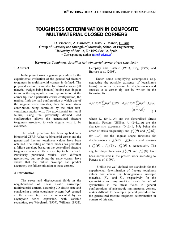 toughness determination in composite toughness