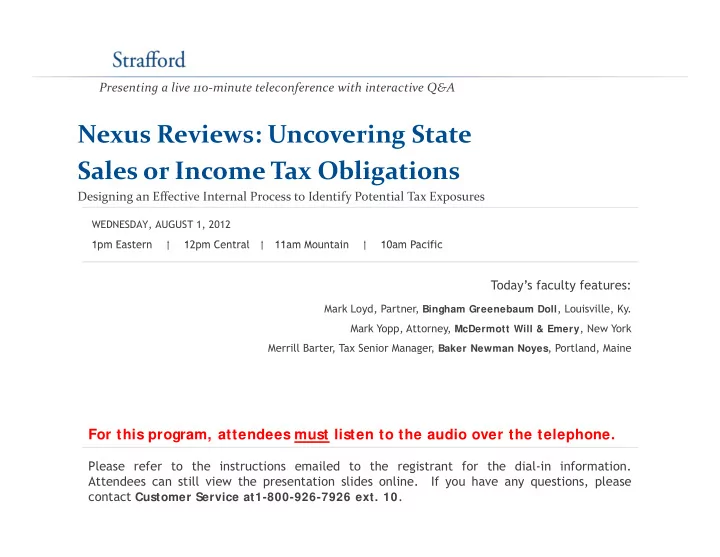 nexus reviews uncovering state sales or income tax