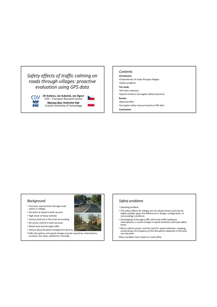 safety effects of traffic calming on