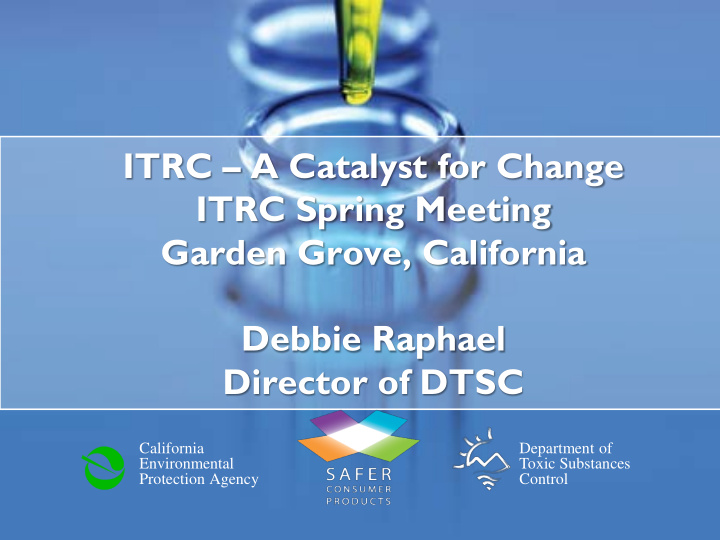 itrc a catalyst for change itrc spring meeting garden