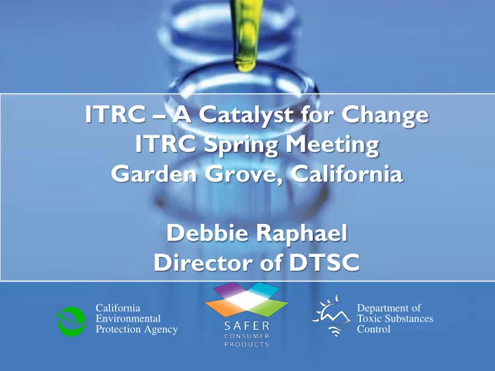 itrc a catalyst for change itrc spring meeting garden