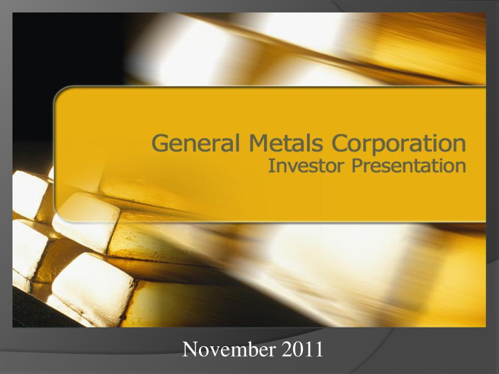 november 2011 corporate background